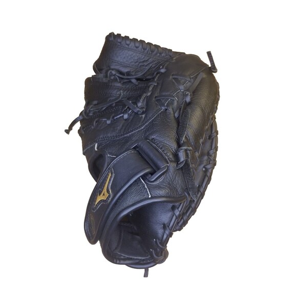 Mizuno 12” Baseball Mitt Black Leather GXF102 Power Close Right Hand Throw RH - Picture 4 of 6